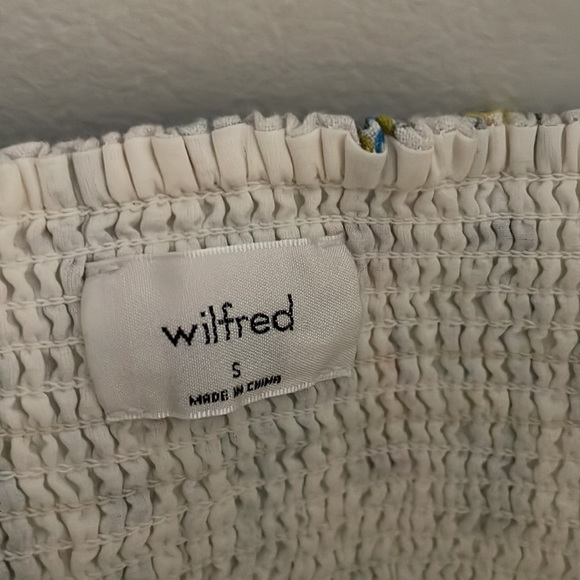 Aritzia Fatale Blouse Sand/Cobalt - Picture 9 of 14